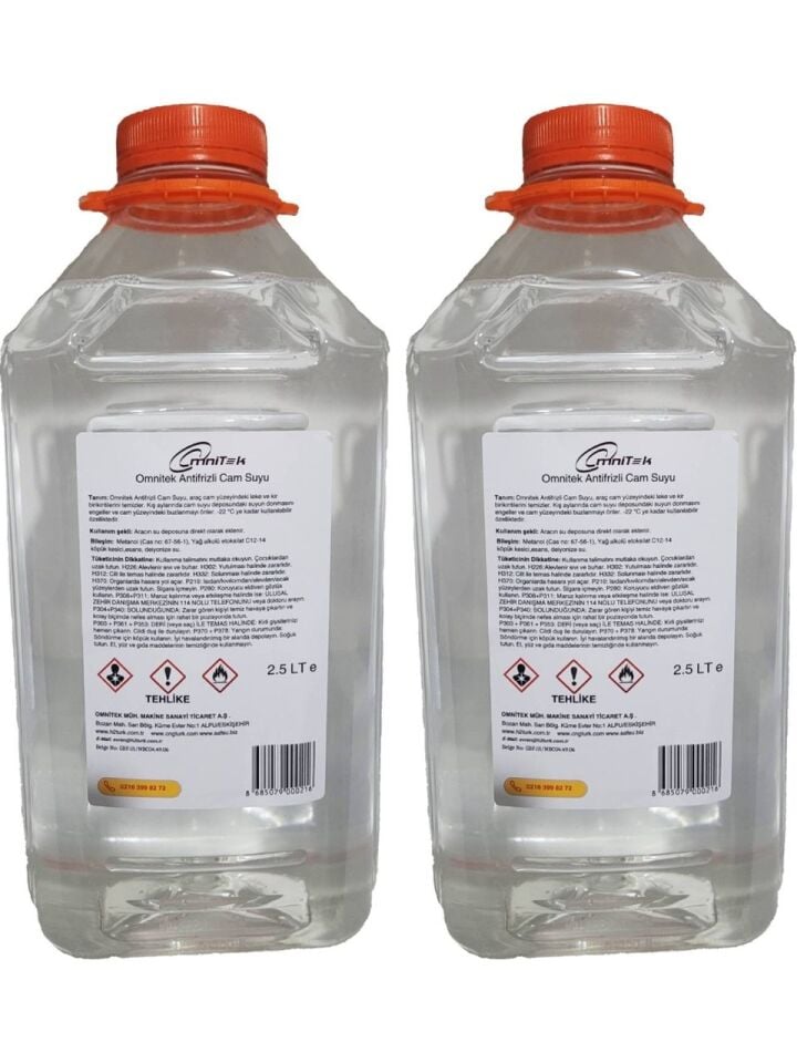 2'li Antifrizli Cam Suyu -20 °C 5 Lt Renksiz ve Parfümsüz